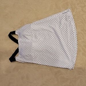 Lululemon size 8 white with black polka dots tank